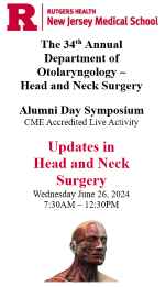 34th Annual Department of Otolaryngology – Head and Neck Surgery Alumni Day Symposium: Updates in Head and Neck Surgery Banner